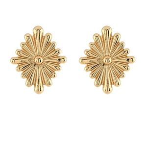 Sunburst Rhombus Shape Earrings